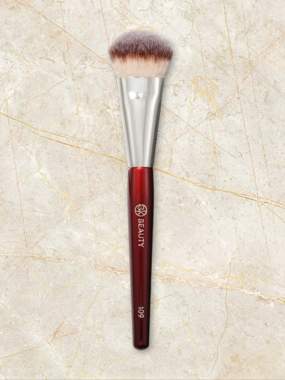 BK BEAUTY 109 MINI CONTOURED FOUNDATION Brush New - Picture 3 of 6